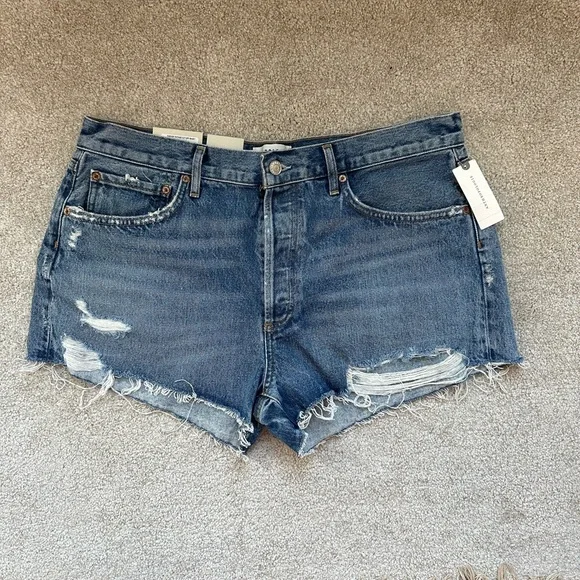 Agolde Parker Vintage Cut-Off Shorts - Picture 1 of 3